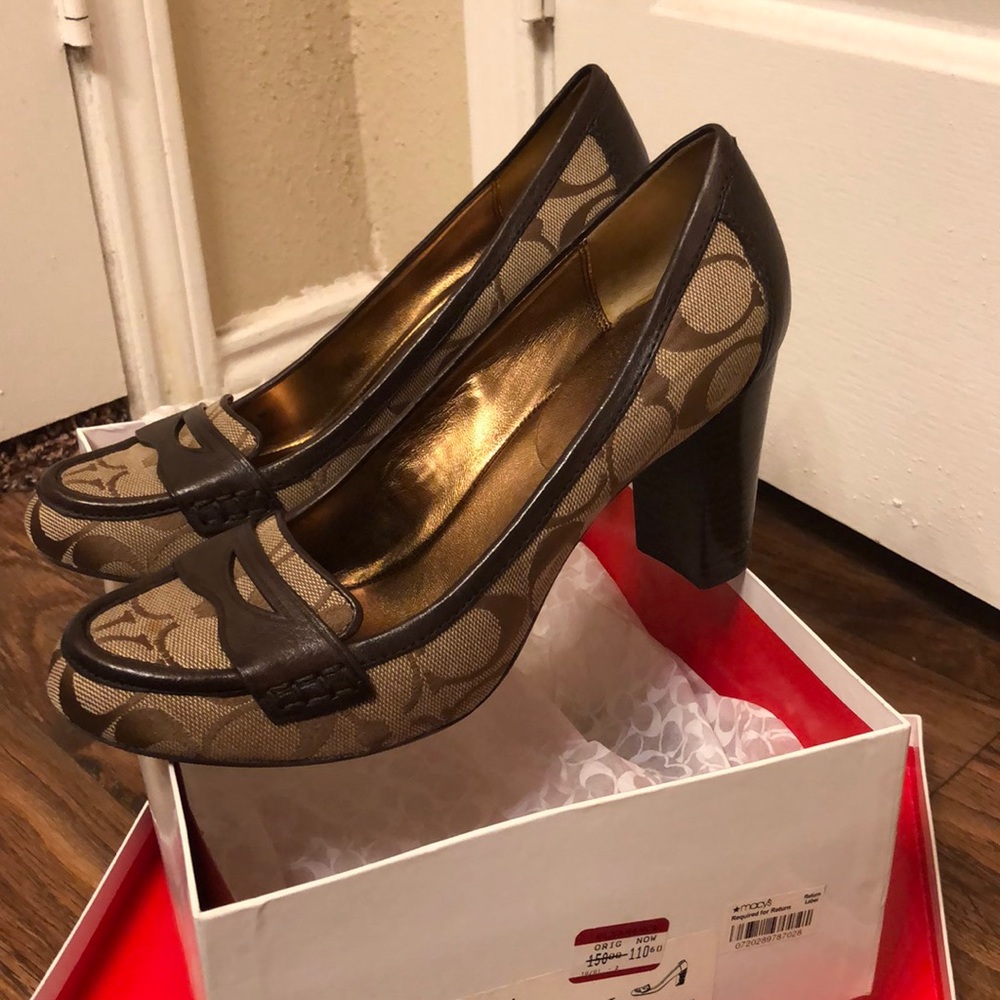 Coach signature heels
